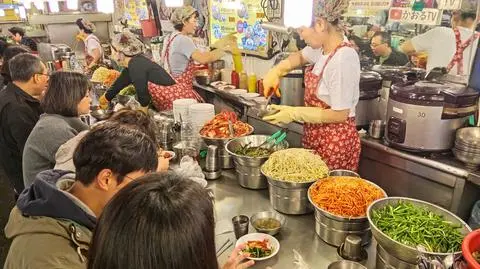 Korea Południowa, restauracja, kimchi