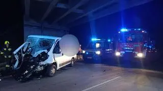 Wypadek na autostradzie A1 koło Radomska