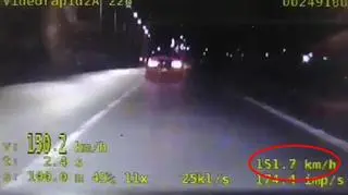 Kierowca jechał z prędkością 150 kilometrów na godzinę 