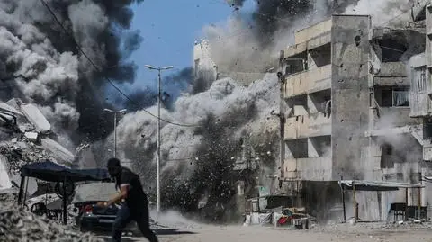 Izraelski nalot w mieście Gaza; 27 września 2025 rok