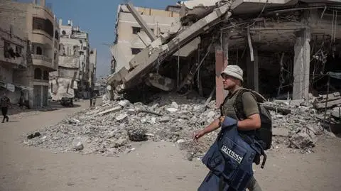 Dziennikarz niezależny Ahmed Jihad Ibrahim Al-Arini w Strefie Gazy