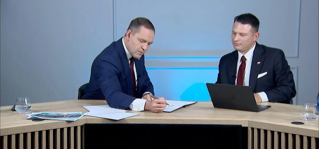 Nawrocki: ja mam dostęp do broni osobistej. Transmisja w TVN24 
