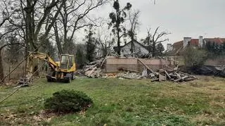 Budynek w zasadzie w całości rozebrano