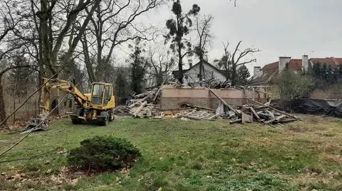 Budynek w zasadzie w całości rozebrano