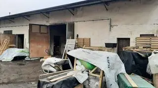 Paliła się hala magazynowa