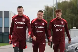 "Włoska" ekipa w kadrze - od lewej Łukasz Skorupski, Piotr Zieliński i Nicola Zalewski