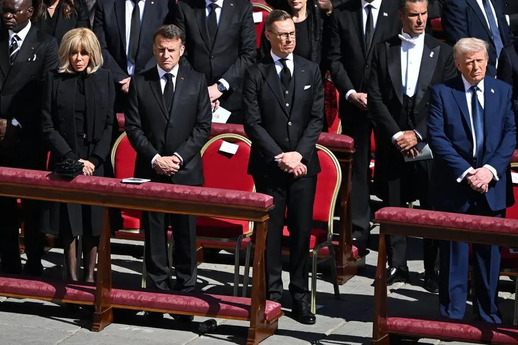 Donald Trump, Emmanuel Macron, Brigitte Macron