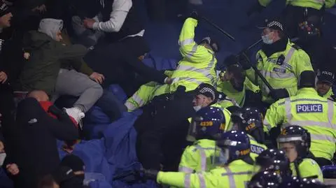 Zadyma na trybunach w Leicester. Kibice Legii starli się z policją