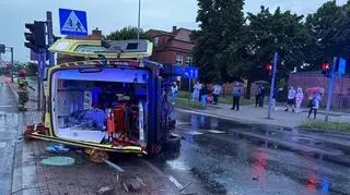 Wypadek z udziałem karetki