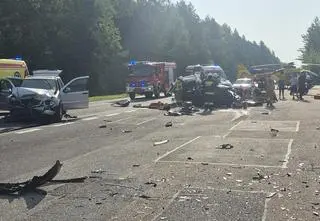 Wymusił pierwszeństwo. Wielu rannych po zderzeniu na krajowej "25"