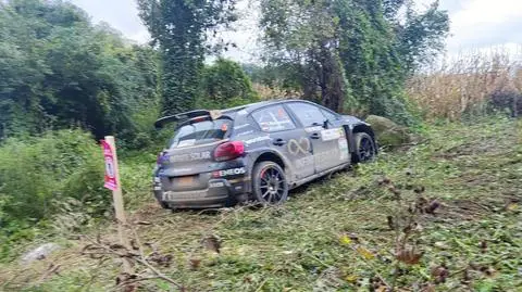 Wypadek podczas rajdu w miejscowości Maciejowice