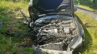 Kierowca audi uciekł z miejsca zdarzenia