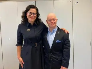 Prezydent Gdańska Aleksandra Dulkiewicz z Michałem Milką