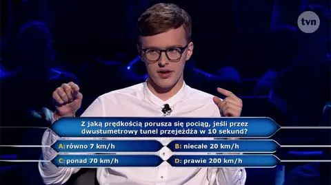 Pytanie matematyczne w "Milionerach" za 40 tysięcy złotych