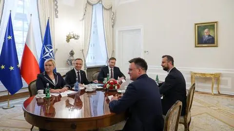 Spotkanie Szymona Hołowni i Władysława Kosiniaka-Kamysza w Pałacu Prezydenckim