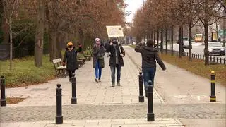 Spacerowali na znak protestu w Alejach Ujazdowskich