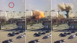 Rosjanie ostrzelali Zaporoże, wieżowiec w ogniu. Nagranie momentu eksplozji