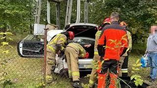 Zderzenie mercedesa i auta dostawczego w Zielonce