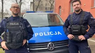 The officers helped the 20-year-old man 