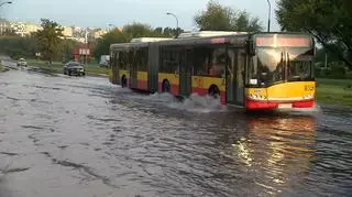 Warszawa, zalania po burzy