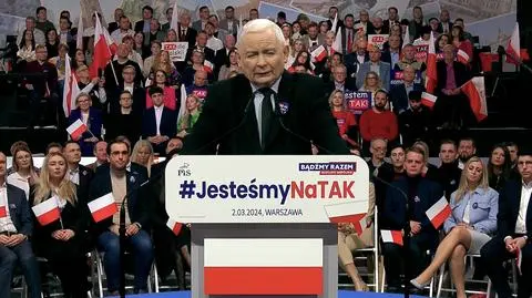 Jarosław Kaczyński na konwencji samorządowej PiS w Warszawie