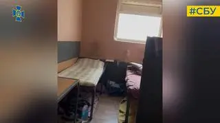 Kadr z nagrania opublikowanego przez SBU z Kupiańska