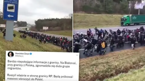 Nagranie z Białorusi, przy granicy z Polską