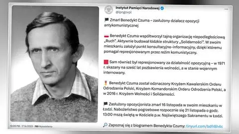 Nie żyje Benedykt Czuma, zasłużony działacz opozycji w PRL