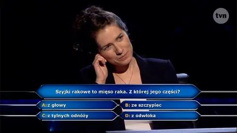Pytanie w "Milionerach" za pół miliona o szyjki rakowe 