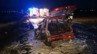 Kierowca tico zginął w płomieniach