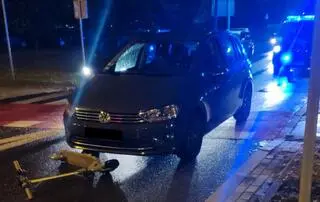 11-latek na elektrycznej hulajnodze został potrącony przez samochód