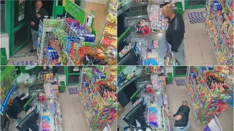 Zaatakował kasjerkę, odparła atak. Policja szuka mężczyzny z nagrania