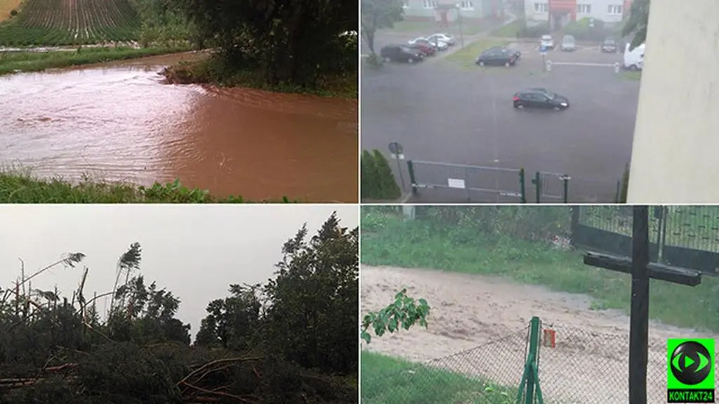 Powalone drzewa, zalane ulice. Burze nękają kraj. Wasze relacje
