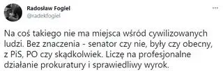 Wicerzecznik PiS Radosław Fogiel o sprawie byłego senatora PiS Waldemara B.