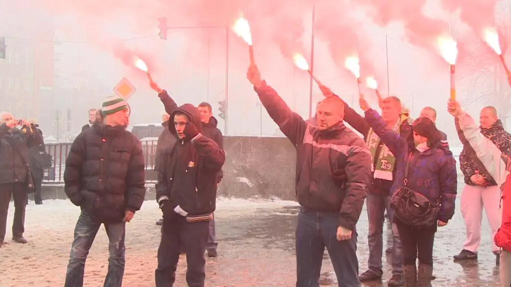 Na miejscu byli kibice Lechii 