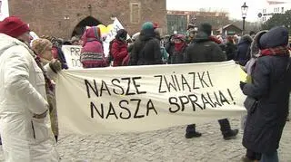 Manifestacja w Gdańsku z hasłem "Nasze związki, nasza sprawa"