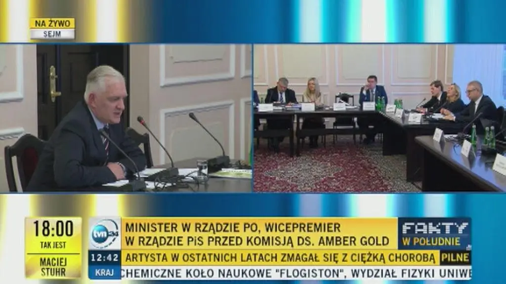 Komisja ws. Amber Gold. Jarosław Gowin zeznaje
