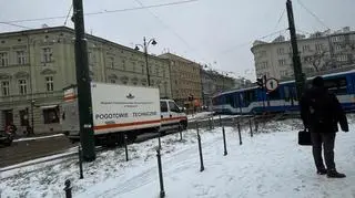 Wykolejenie tramwaju w centrum Krakowa