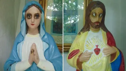 Jezus i Maryja mieli wypalone oczy. Sprawcy mają 12 i 13 lat