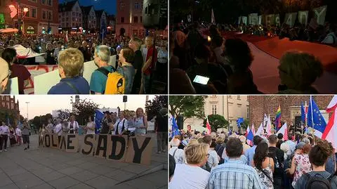 Protesty w obronie sądów w wielu miastach Polski