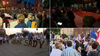 Protesty w obronie sądów w wielu miastach Polski