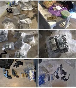 Policjanci przejęli narkotyki, broń i materiały wybuchowe