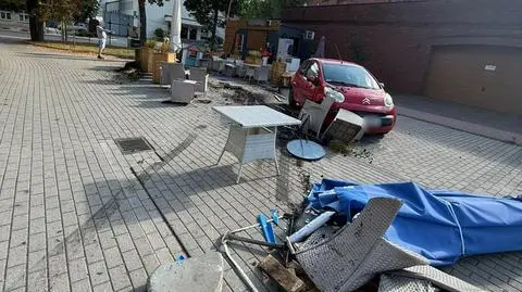 40-latka wjechała w ogródek gastronomiczny