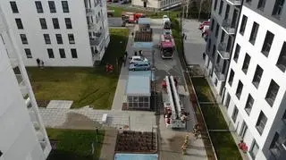 Pożar bloku w Lublinie 