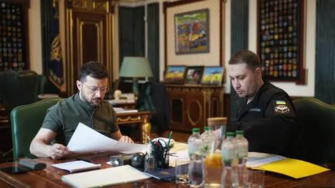Prezydent Ukrainy Wołodymyr Zełenski i szef wywiadu wojskowego (HUR) Kyryło Budanow