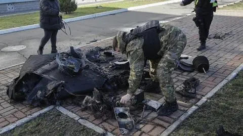 Kijów. Efekt uderzenia rosyjskiego drona w nocy 18 marca