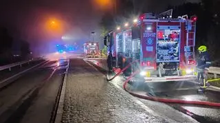 
Pożar fabryki okien w Rusocinie pod Pruszczem Gdańskim