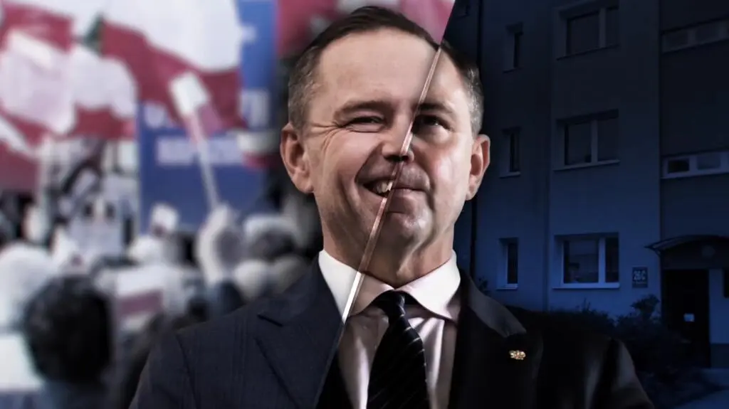 "Umowę podpisał jak łajdak, a teraz mówi, że jest aniołem". Mówi ostro o Nawrockim 