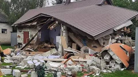 Wybuchła butla z gazem, dom częściowo się zawalił. 74-latka w szpitalu