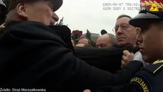 Kancelaria Sejmu przedstawiła fragmenty nagrań Straży Marszałkowskiej z wydarzeń pod Sejmem 7 lutego